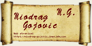 Miodrag Gojović vizit kartica